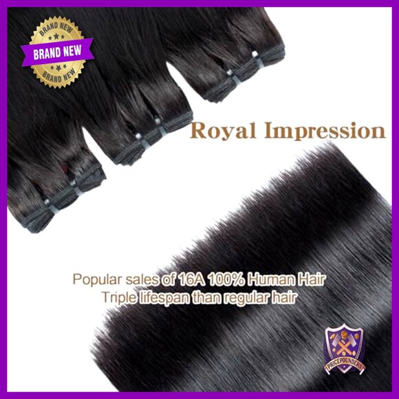 16A Straight Human Hair Bundles with 5x5 HD Lace Closure 20-24+18\